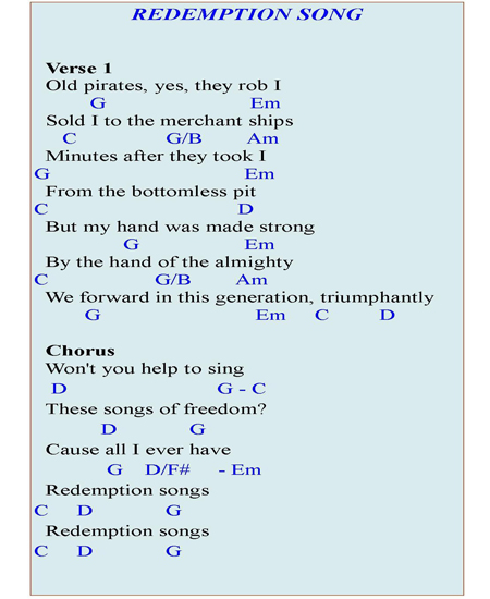 Redemption Song Piano Chords – Learn to Play it on the Piano